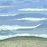 青空と海水浴
