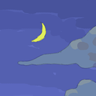 夜の浜辺